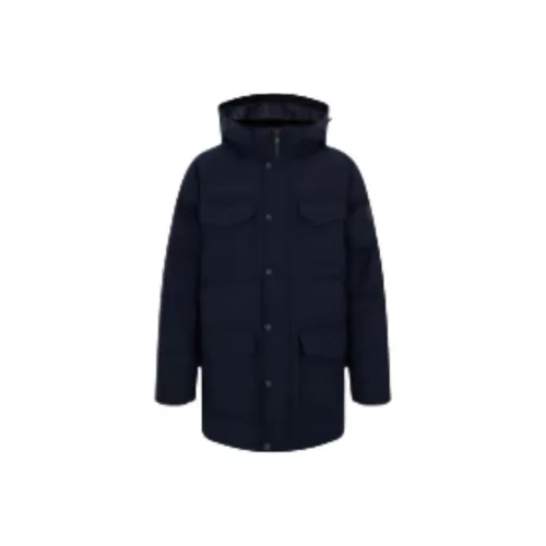 Tommy Hilfiger FW24 Хлопковый пуховик Мужской Темно-синий