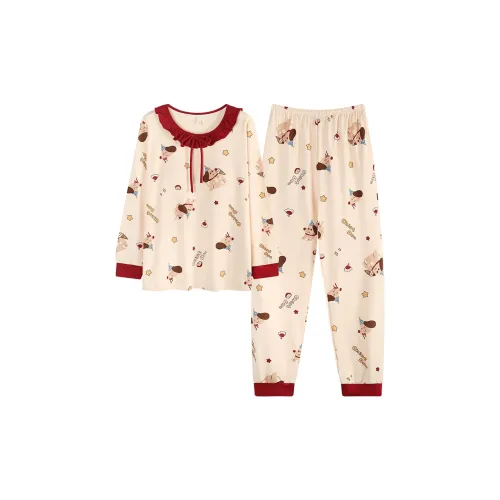 Pretty Lady Абрикос Низ Щенок Женские Пижамные комплекты