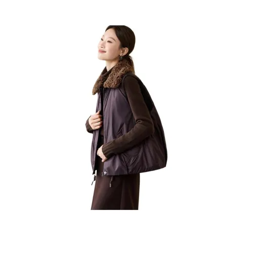 Mo Han Yi Mei Сливовый фиолетовый Женские жилеты