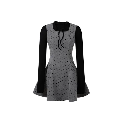 DGOLD Серый Сарафан + Черная Рубашка Женские Комплекты с Юбкой