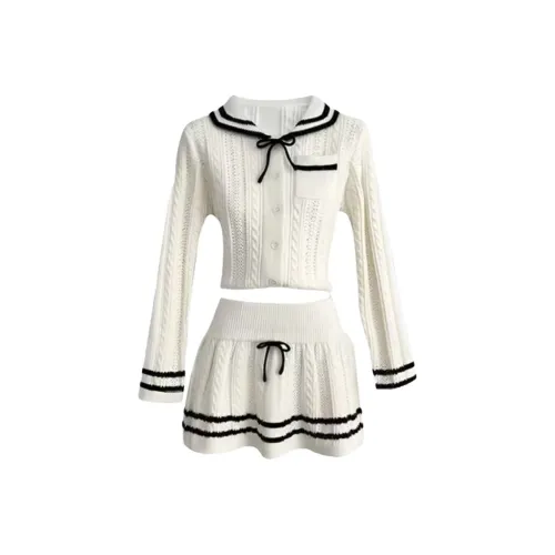 MA JOURNEE Белый Женские Комплекты с Юбкой