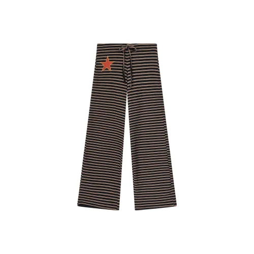 Asif calie Stripe Star Wide Pants Black Casual Pants Women's