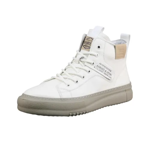 Frank Mully Высокий Топ Повседневная Обувь Натуральная Кожа Скейтборд Кроссовки Мужские