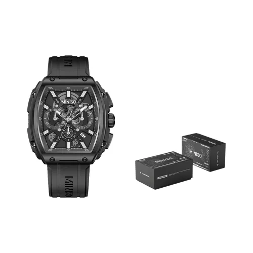Miniso Steel Heart Collection Черный Warrior Кварцевый Механизм Часы Мужские Часы Черный Циферблат