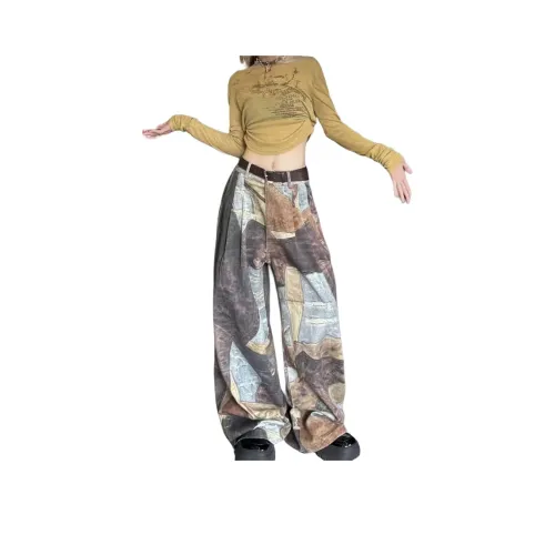 CASTLE WOODS Коричневый Женские Джинсы