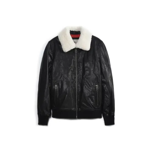 MCS Черный Z9 Женские Кожаные Куртки