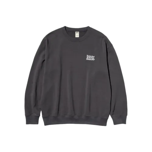 UNIQLO Темно-серый унисекс свитшоты