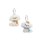 ?绿+黄色围巾乖巧小狗 两只装