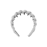 Серо-голубой скрученный узел ободок с эффектом жареного теста