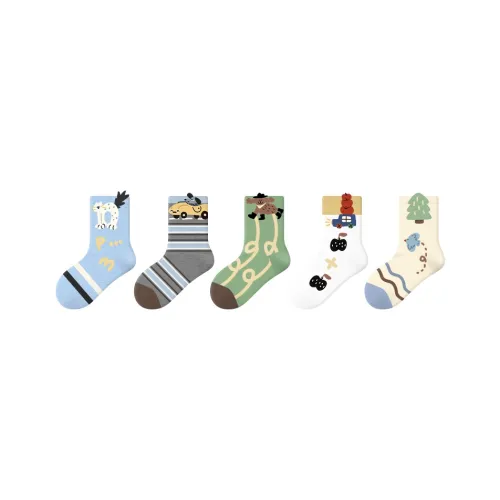 PRIMEET Adventure Animals 5 Pack Kids Socks PRIMEET Приключение Животные 5 пар Детские носки