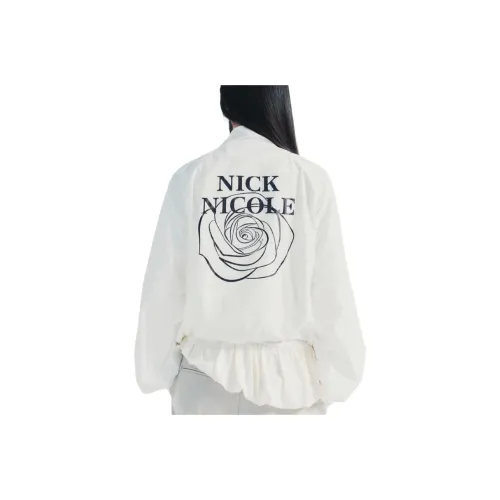Nick Nicole FW25 Розовый Nicole Groovy Crop JUMPER_Белый Куртки Пальто Женские