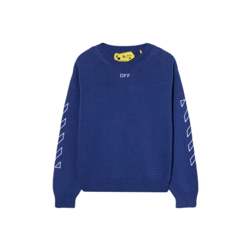 OFF Белый Свитер OFF Штамп KNIT Носки Crew Свитер Детский