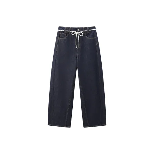 LEDIN Темно-синий деним в наличии Женские джинсы