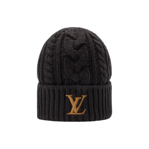 LOUIS VUITTON Овечья шерсть Шапки-бини Мужской Кофе
