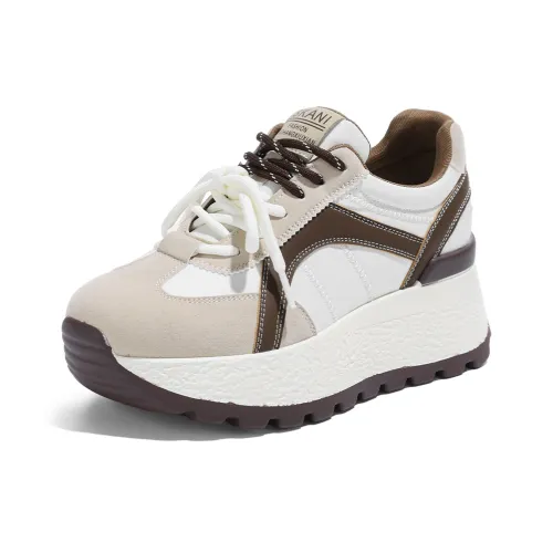 POOQ Устойчивые к истиранию Низкие Топ Кроссовки с Толстой Подошвой Женские