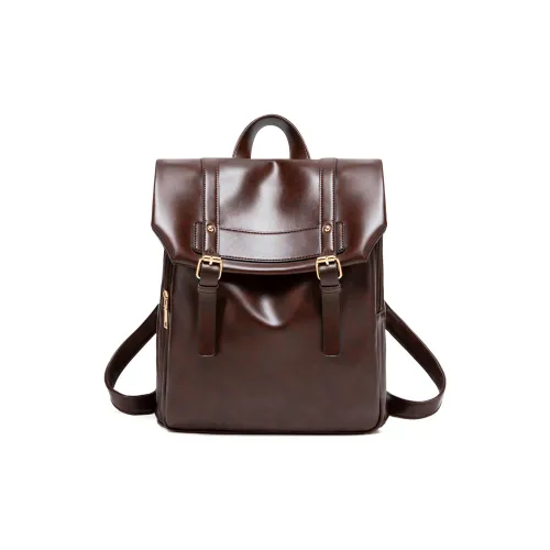 Safiya Синтетическая кожа Рюкзак Стандартный Женский Коричневый