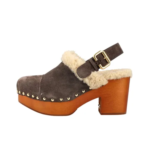 Chloe Грубый каблук Высокие каблуки 8 см Женские Коричневый