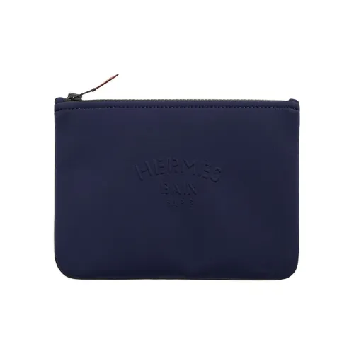 HERMES Neobain Полиамид с Спандекс Клатч Маленький Унисекс Морской Синий