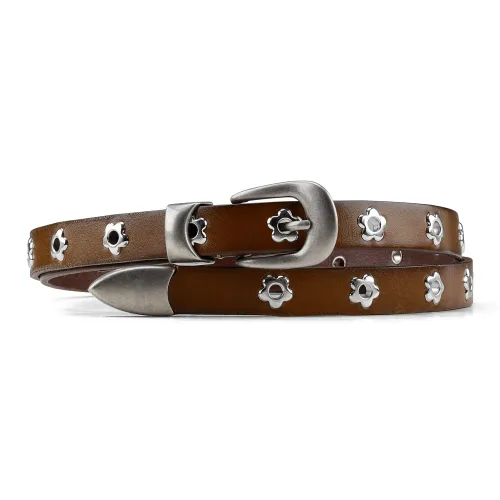 HANQIAORIJI Ремни из лощеной коровьей кожи унисекс 1,8 см