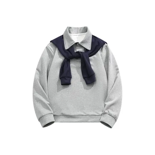 XIAOLIZI Светло-серый унисекс свитшоты