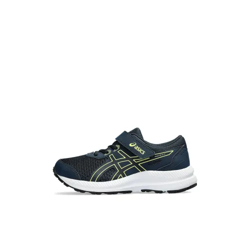 ASICS Гель Contend 8 Low Топ Детские беговые кроссовки Темно-синий Черный для детей 3-7 лет