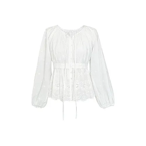 Udon House Белые Женские Рубашки