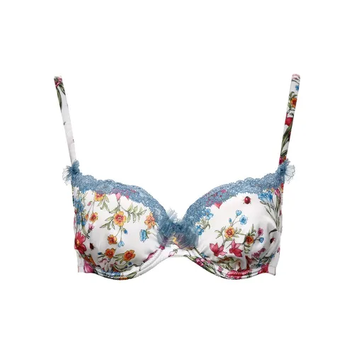 Selmark Белый Lining с принтом Женские Бюстгальтеры