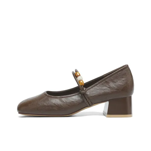 HLA Грубый каблук Мэри Джейн туфли 5 см женские