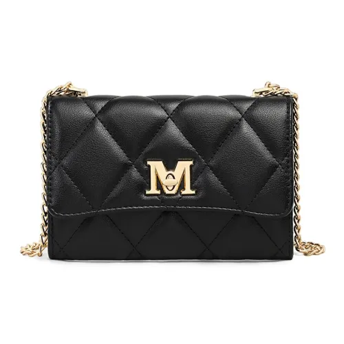 PT'SON Сумка через плечо из коровьей кожи стандартная женская черная