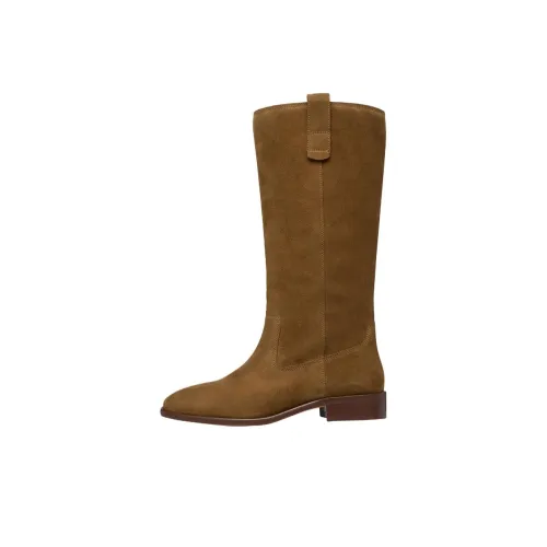 GEOX Eliebeth высокие сапоги до колена 2,5 см женские коричневые