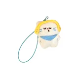 Белый котенок с наушниками брелок