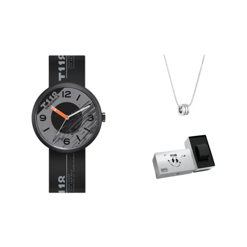 T118 Кварцевый механизм Унисекс Часы 42мм*38,1мм*9,5мм Черный