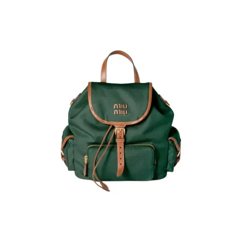 MIU MIU Холст Рюкзак Стандартный Унисекс Зеленый