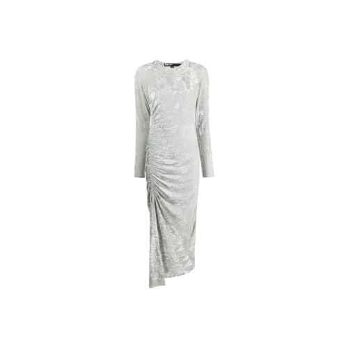 Bimba Y Lola Длинное платье с длинными рукавами женское светло-оливково-зеленый