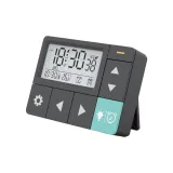 Черный [Основной, с обратным отсчетом + устойчивый, магнитный, с отверстием для подвешивания + три набора будильника]