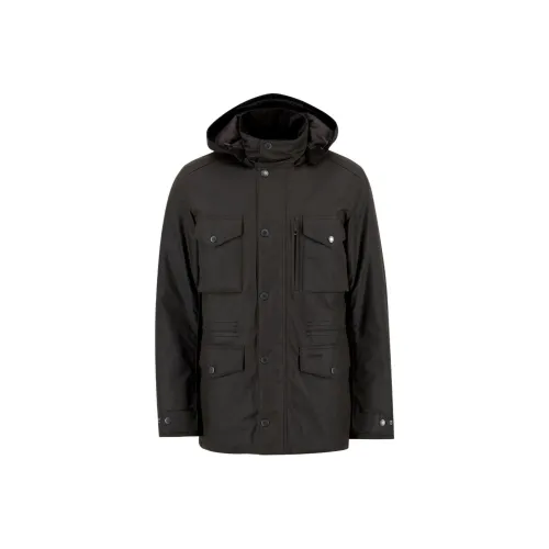 BARBOUR Темно-коричневый Мужской пуховик