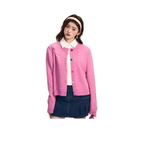 Juden Choi Розовый Красный Женский Трикотаж