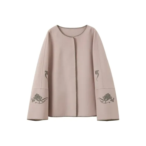 3COLOUR Коричневый Розовый Женское Пальто