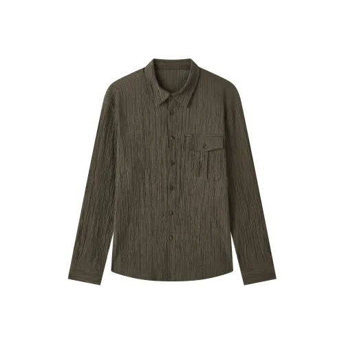 RIVER STONE Зеленый Серый Унисекс Рубашки