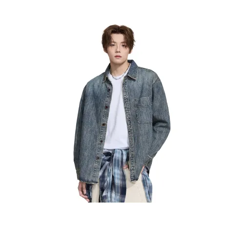 ALL IN Синий Унисекс Рубашки