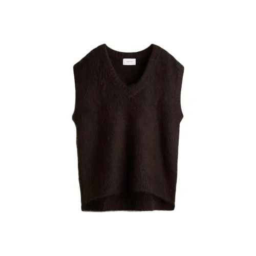 H M Темно-коричневые женские майки