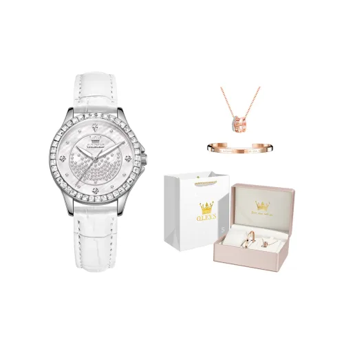 OLEVS Кварцевый механизм Часы Женские Жемчужная раковина Циферблат