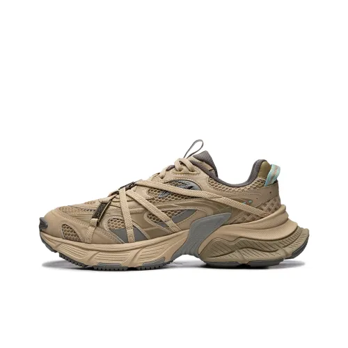 Подкладка Звезда Амортизация Устойчивость к истиранию Дышащий Низкий Топ Толстая подошва Кроссовки Мужские Queen Sugar Коричневый