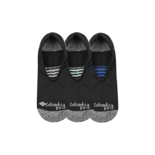 Columbia Men Черный PFG Accent Stripe Eclipse Liner Socks Pack OF 3 No Show Socks Men's 3 Pack Black