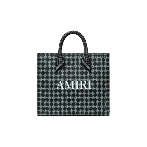 AMIRI Хлопок Тоут Сумка Сумка для покупок Сумка Маленькая Мужская Черная