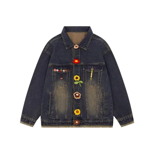 KAIZZGAO Синий Мужской Джинсовые Куртки