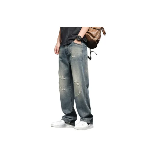 LOUGHNEA Винтажные синие мужские джинсы