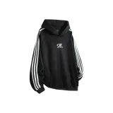 Чёрный Белый Полосы [Флисовая подкладка, 420 г]