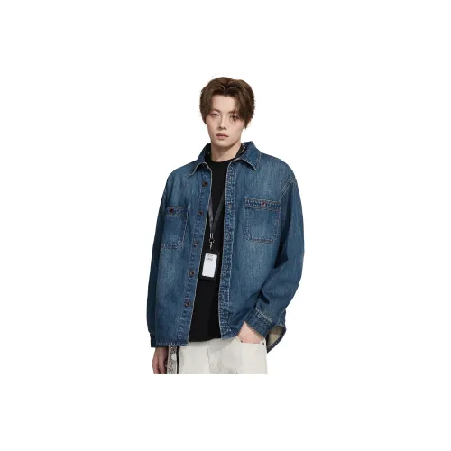 ALL IN Синий Унисекс Рубашки