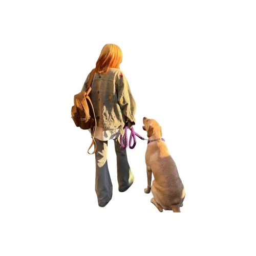 TAOKK Желтый Грязь Унисекс Джинсовые Куртки